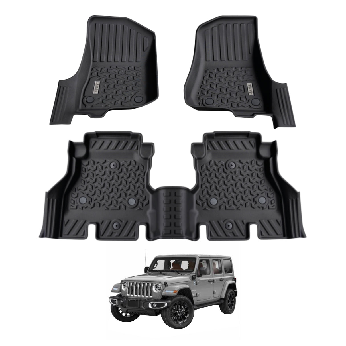 5D Car Floor Mats for Jeep Wrangler JL Series 4Door 2018-Onwards