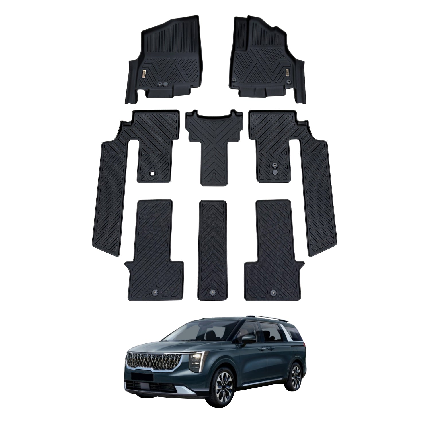 5D Car Floor Mats for KIA Carnival KA4 Series 2020-Onwards