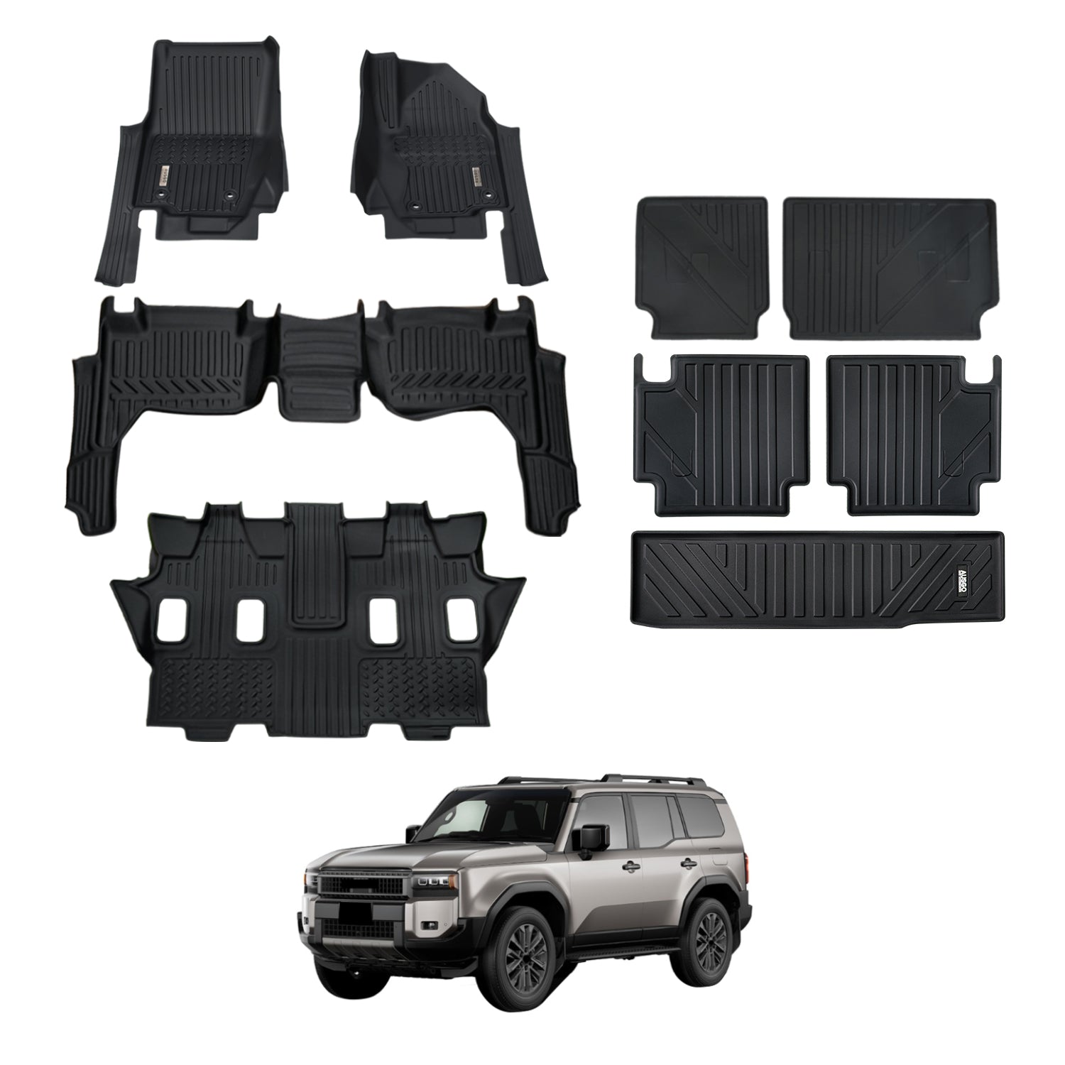 7D Car Floor Mats for Toyota Land Cruiser Prado 250 Series 2024-Onwards