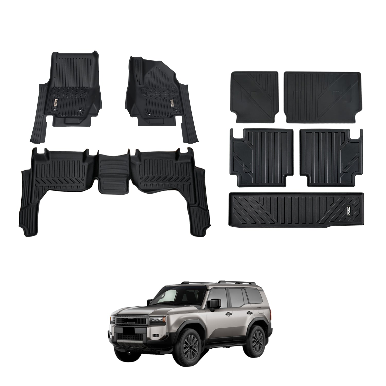 7D Car Floor Mats for Toyota Land Cruiser Prado 250 Series 2024-Onwards
