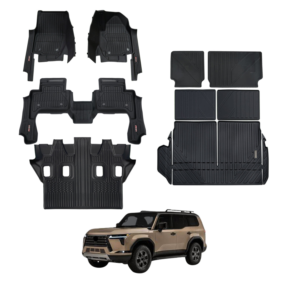7D Injection Floor Mats for Lexus GX550 2024-Onwards