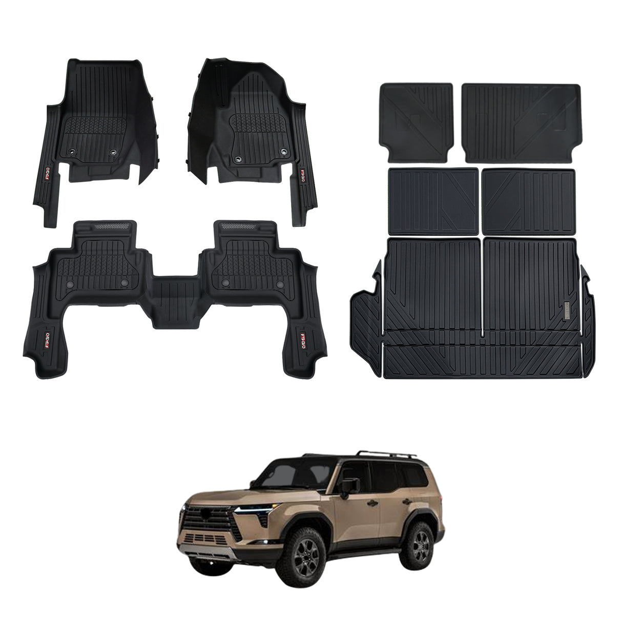 7D Injection Floor Mats for Lexus GX550 2024-Onwards