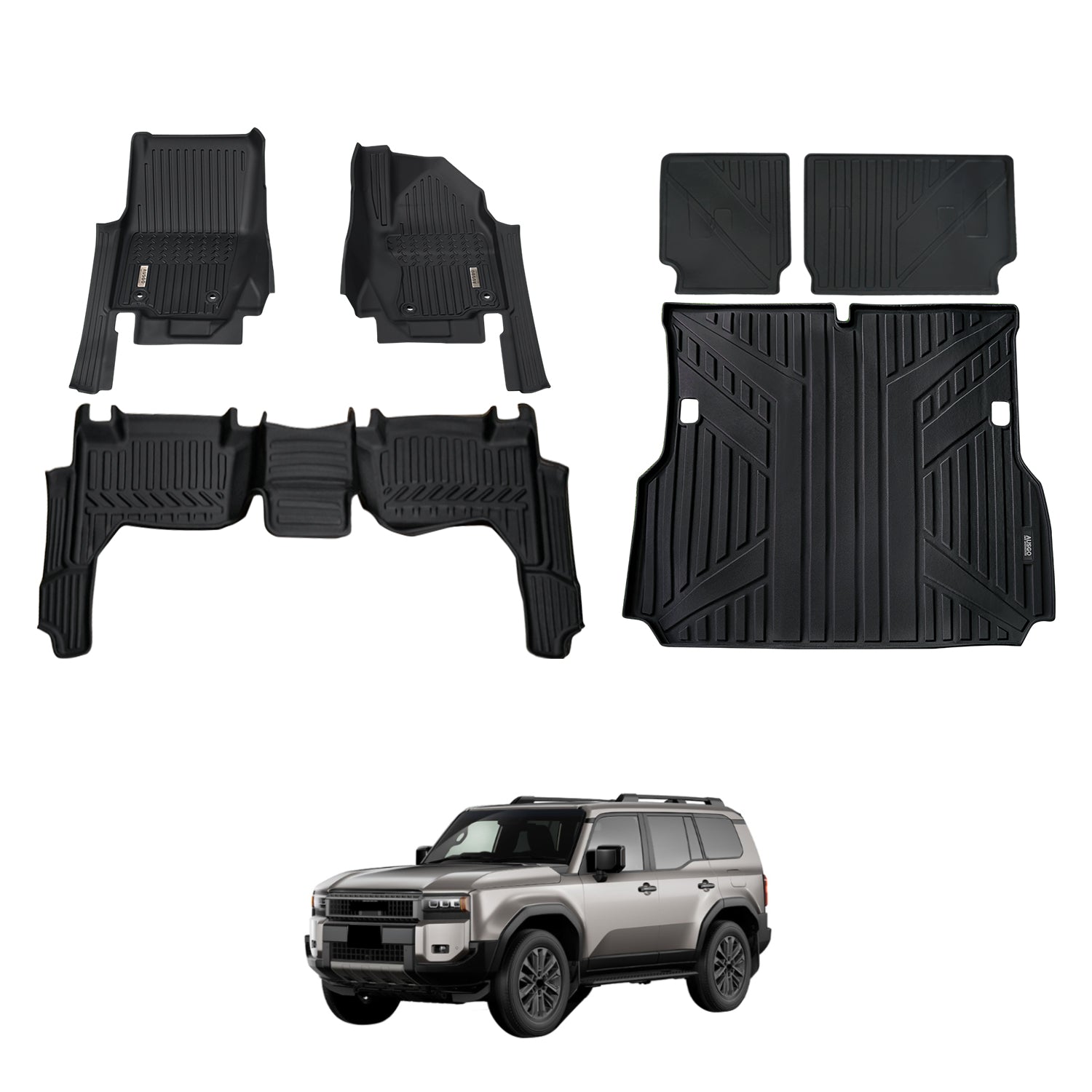 7D Car Floor Mats for Toyota Land Cruiser Prado 250 Series 2024-Onwards