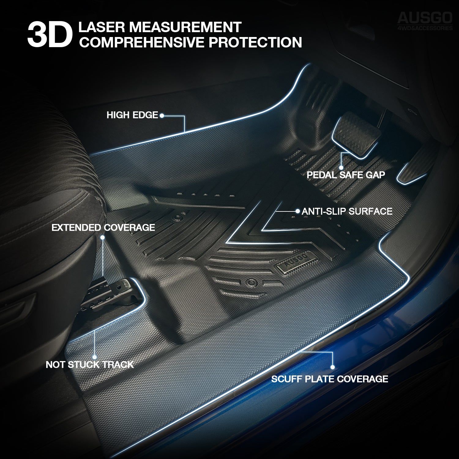 5D Car Floor Mats for LDV T60 Auto Transmission 2017-Onwards