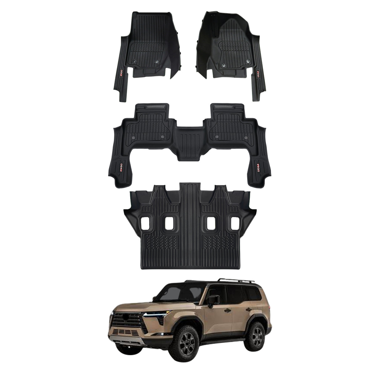 7D Injection Floor Mats for Lexus GX550 2024-Onwards