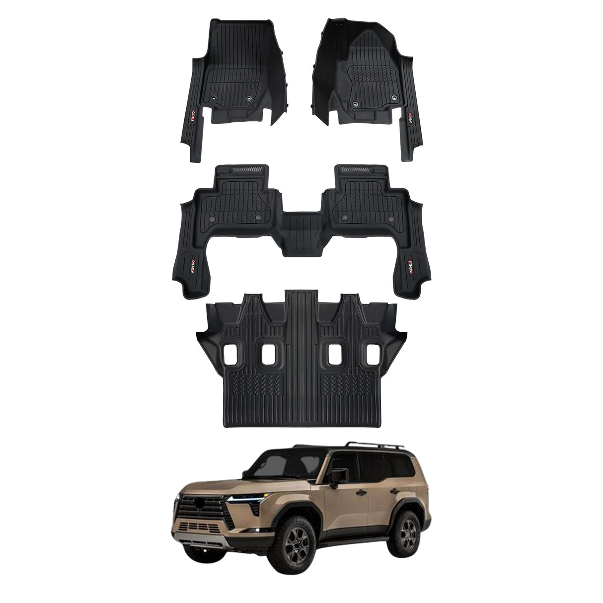 7D Injection Floor Mats for Lexus GX550 2024-Onwards