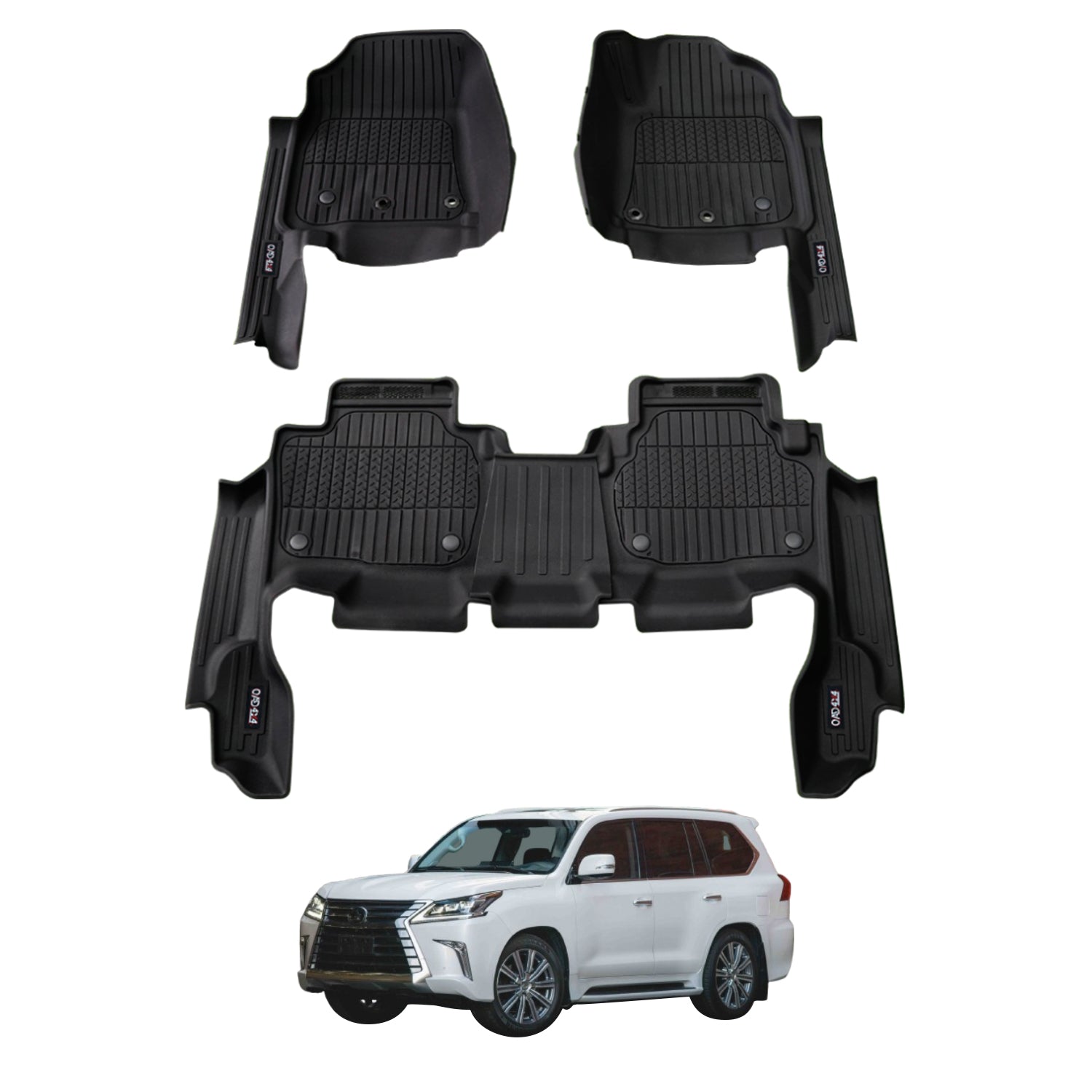 7D Injection Floor Mats for Lexus LX570 LX Series 2013-2021