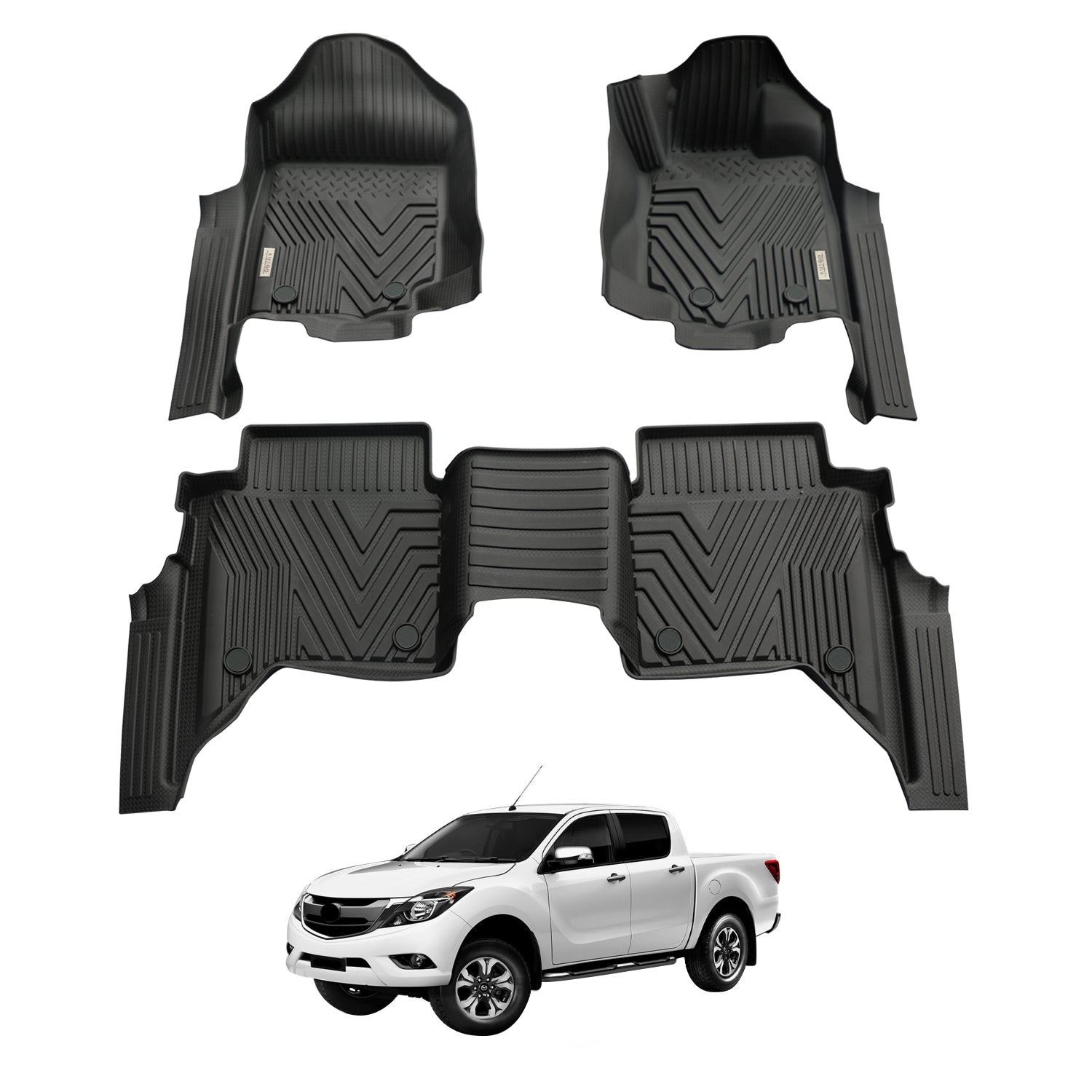 5D Injection Floor Mats for Mazda BT-50 BT50 Dual Cab 2011-2020
