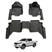 5D Injection Floor Mats for Mazda BT-50 BT50 Dual Cab 2011-2020