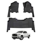 5D Car Floor Mats for RAM 1500 DT Series Crew Cab 2023-Onwards