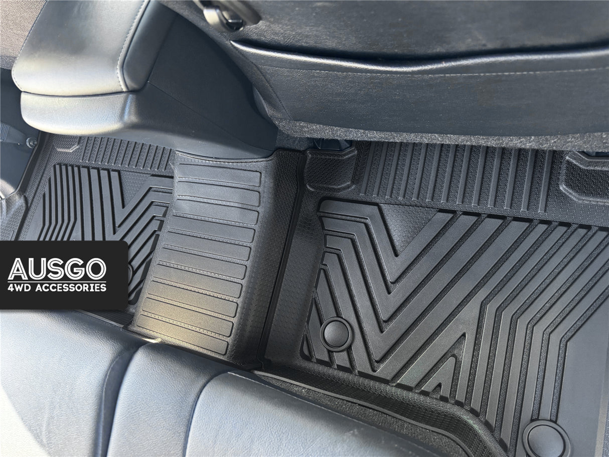 PRE-ORDER 5D Injection Floor Mats + Black Door Sill Protector for Toyota Hilux Auto Dual Cab 2015-Onwards