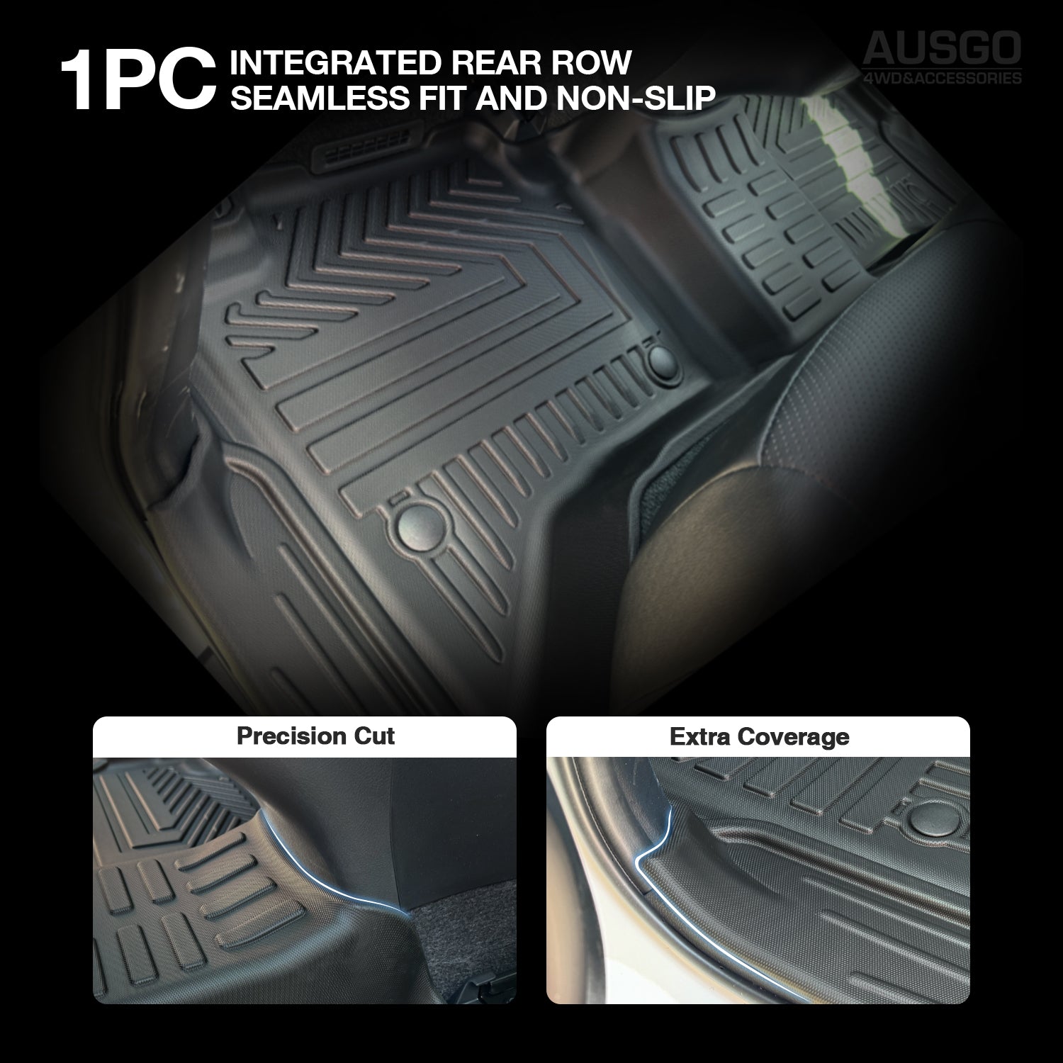 5D Car Floor Mats for Toyota Hilux Dual Cab 2015-Onwards Manual Trans