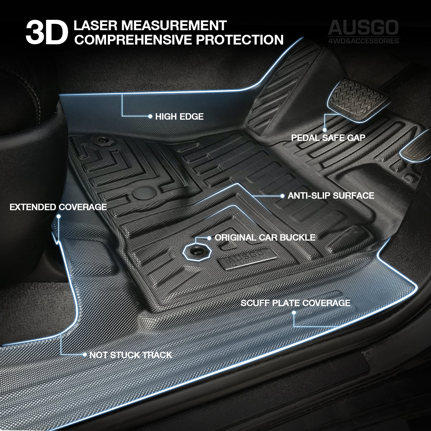 5D Car Floor Mats for Toyota Land Cruiser 200 Series 2007-2012