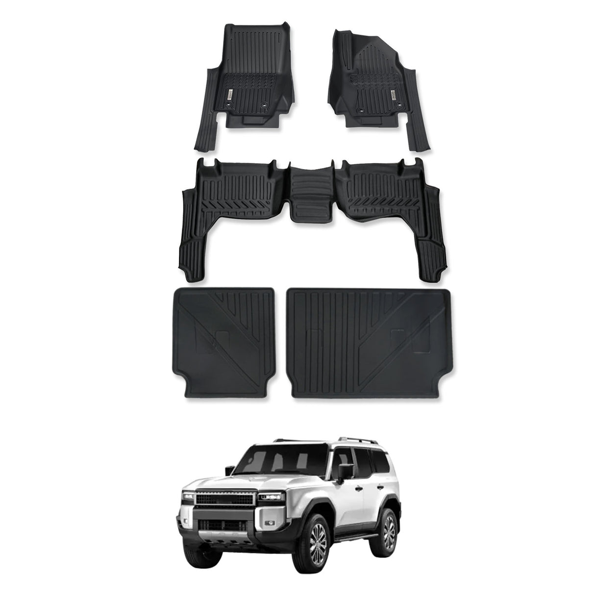 5D Car Floor Mats for Toyota Land Cruiser Prado 250 J250 LC250 2024-Onwards