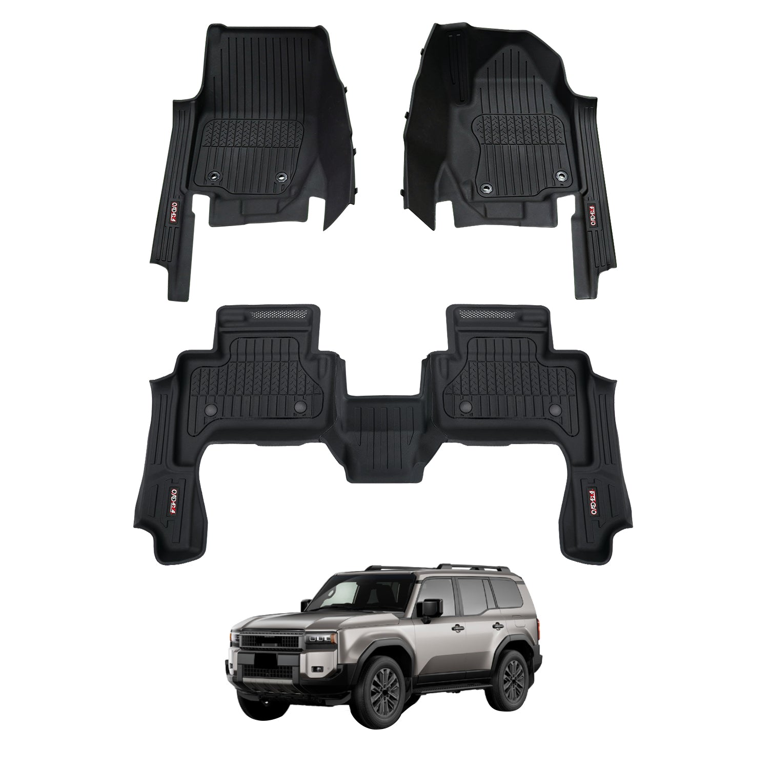 7D Injection Floor Mats for Toyota Land Cruiser Prado 250 Series LC250 2024-Onwards