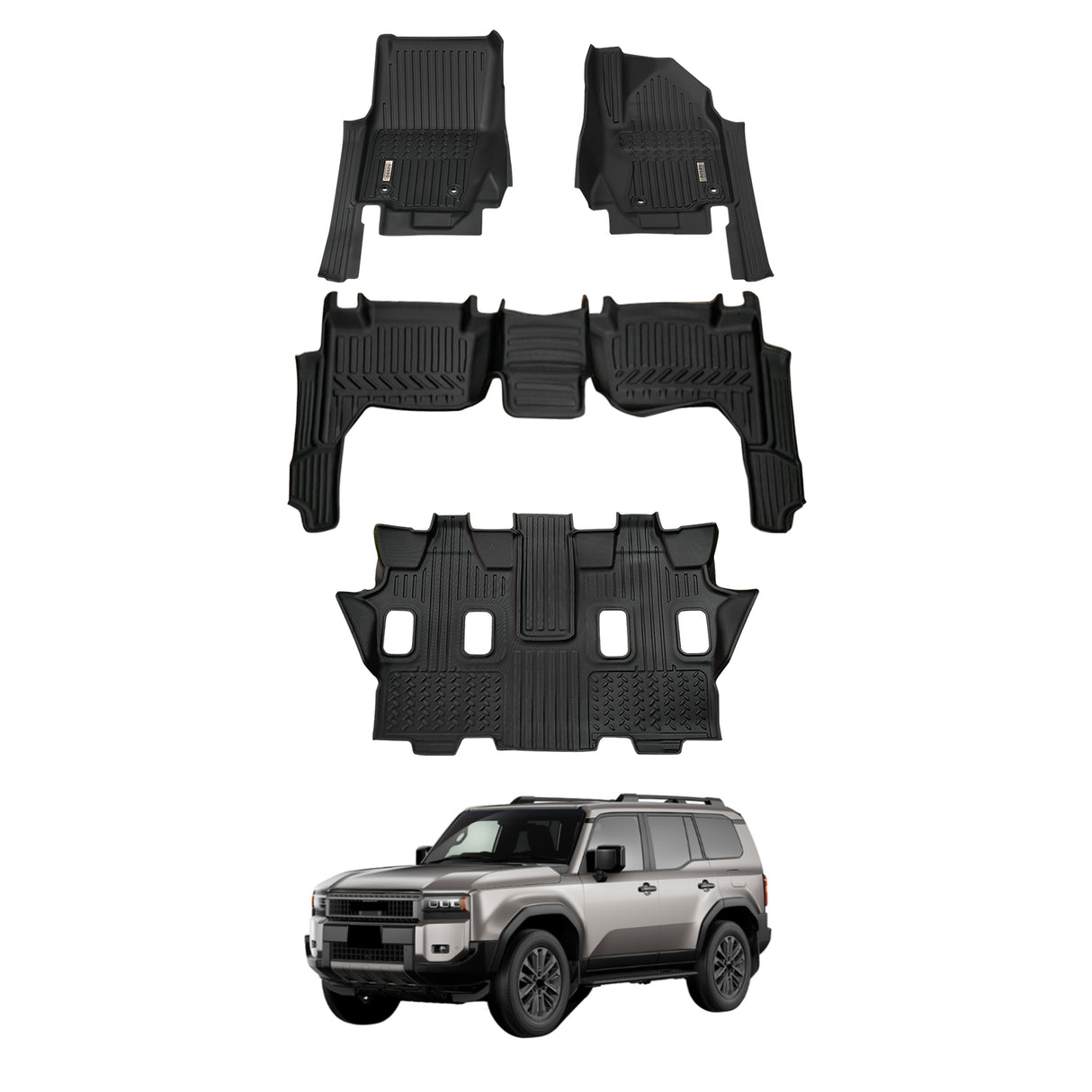 7D Car Floor Mats for Toyota Land Cruiser Prado 250 Series 2024-Onwards