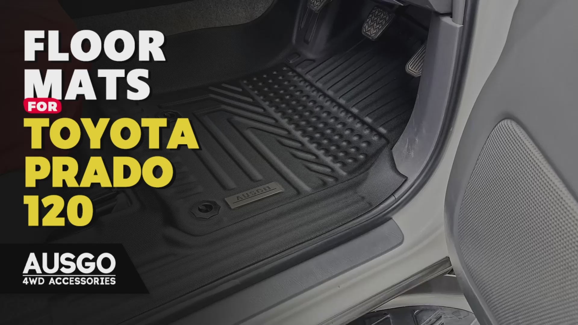 Load video: 5D Car Floor Mats for Toyota Land Cruiser Prado 120 Series 2003-2009 (Auto Trans)