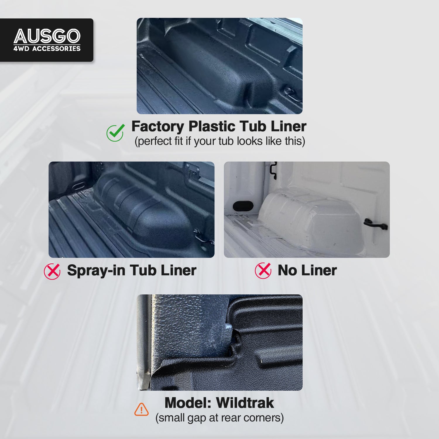 3D TPE Ute Mat for Ford Ranger Dual Cab 2022-Onwards Fitted with Factory Plastic Tub Liner