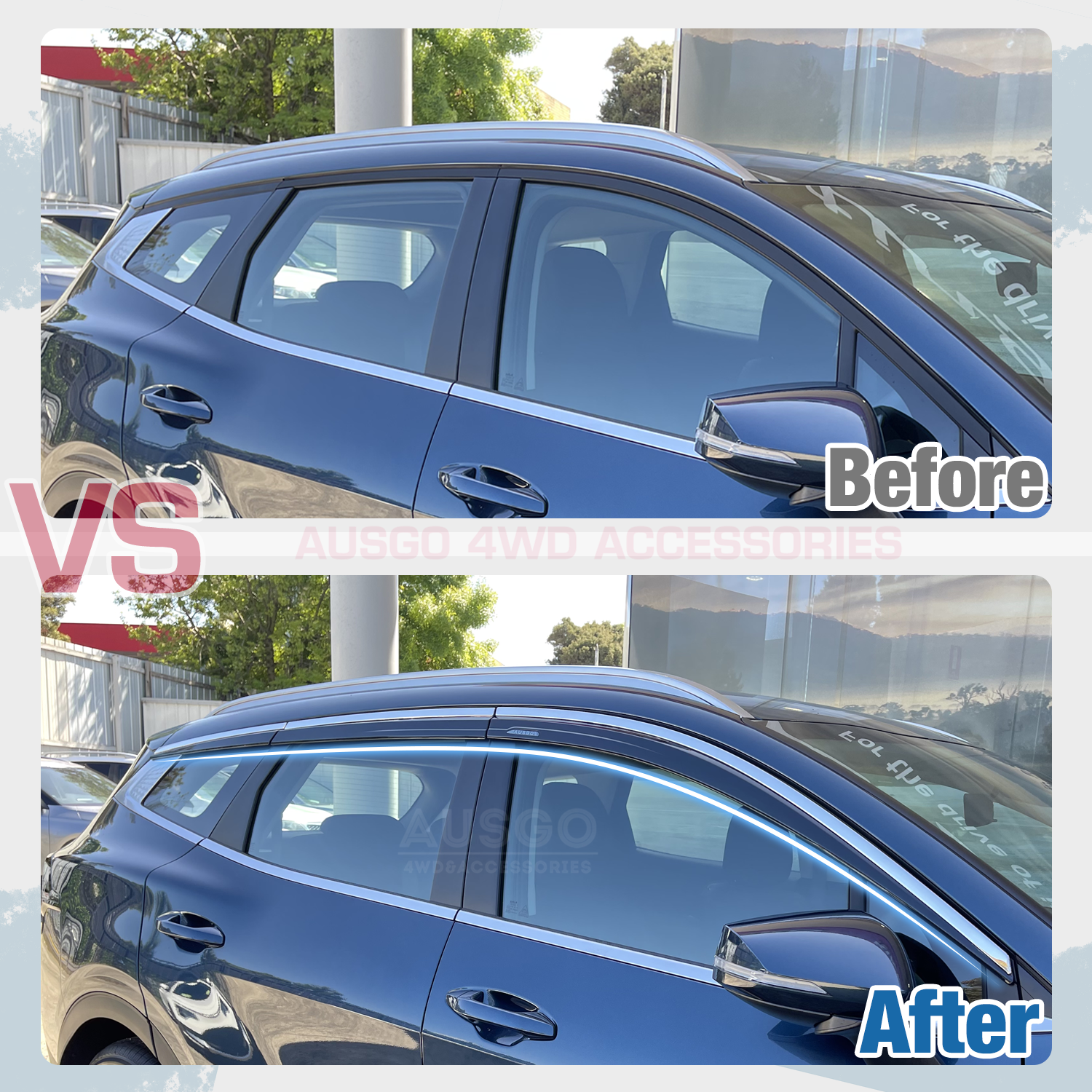 Stainless Trim Weather Shields for KIA Sportage NQ5 2021-Onwards