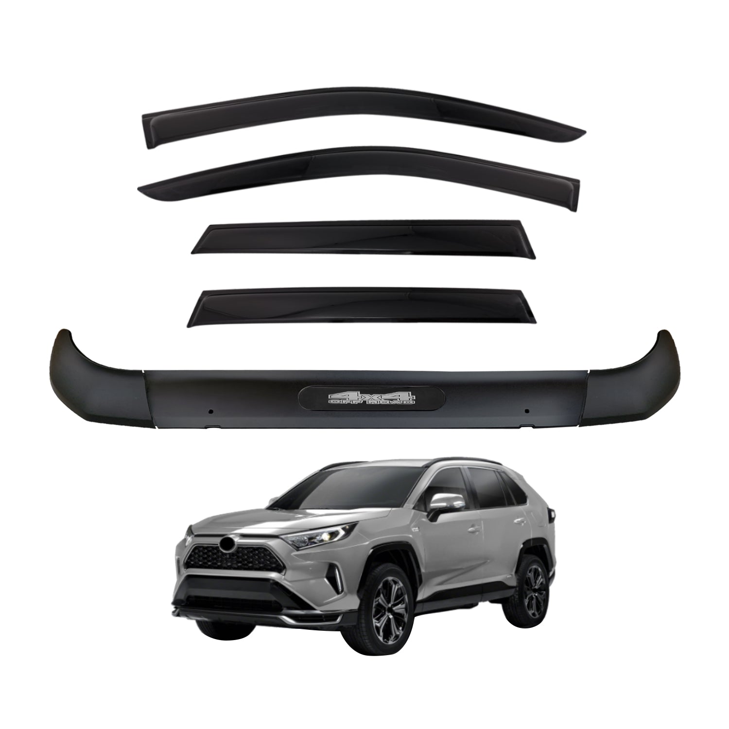 Luxury Weather Shields + Bonnet Protector for Toyota RAV4 2019-Onwards