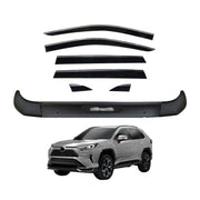 Stainless Trim Weather Shields + Bonnet Protector for Toyota RAV4 2019-Onwards