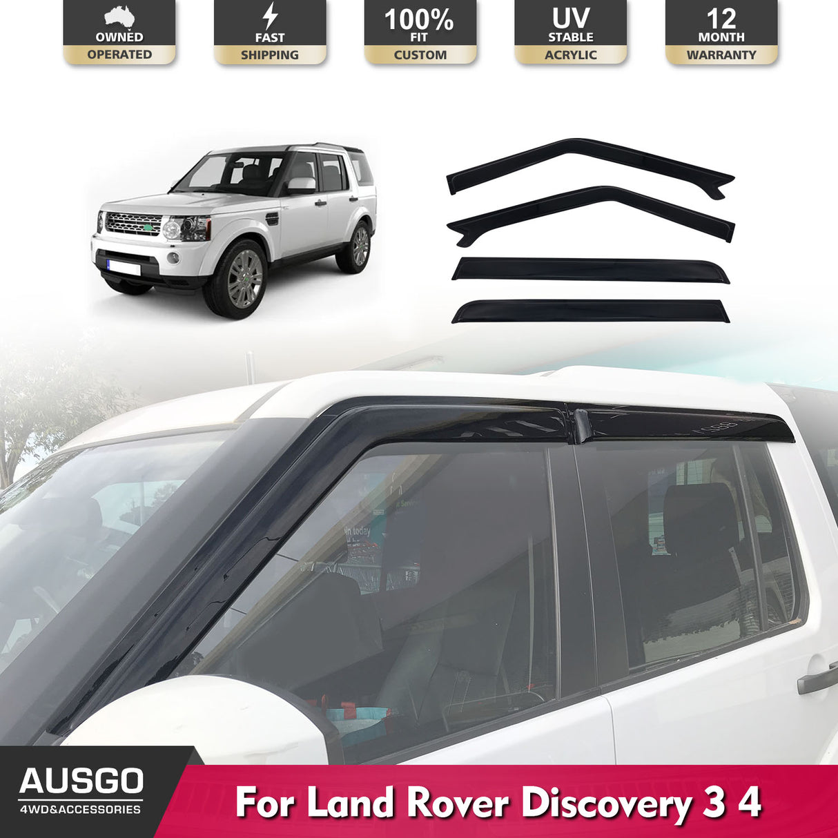 Luxury Weather Shields for Land Rover Discovery 3 4 2004-2017