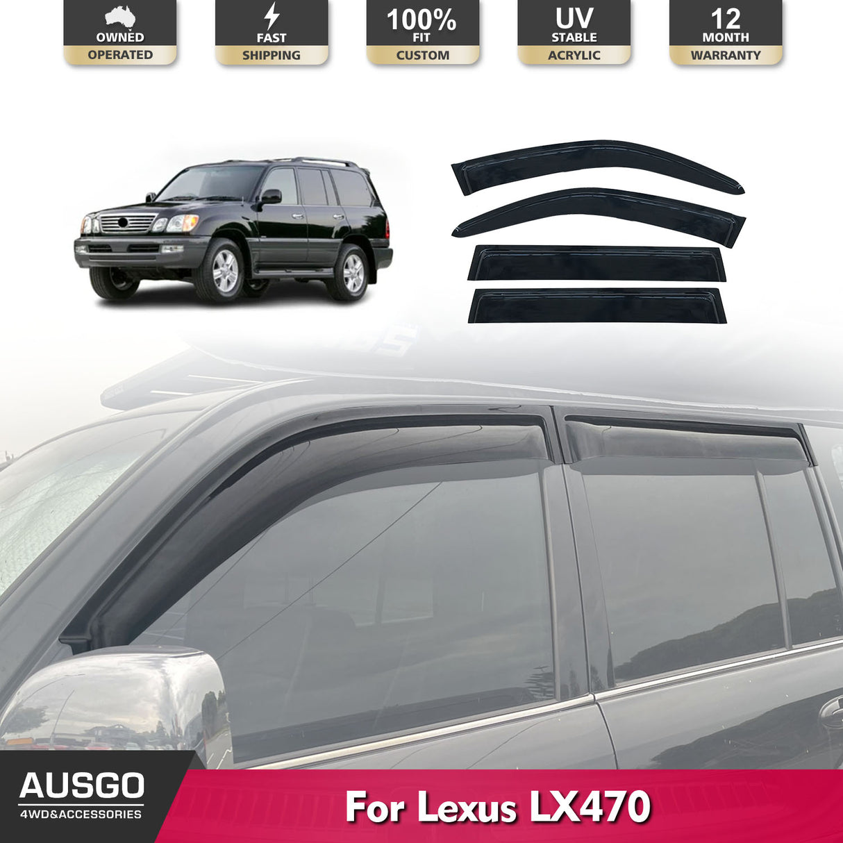 Weather Shields for Lexus LX470 1998-2007