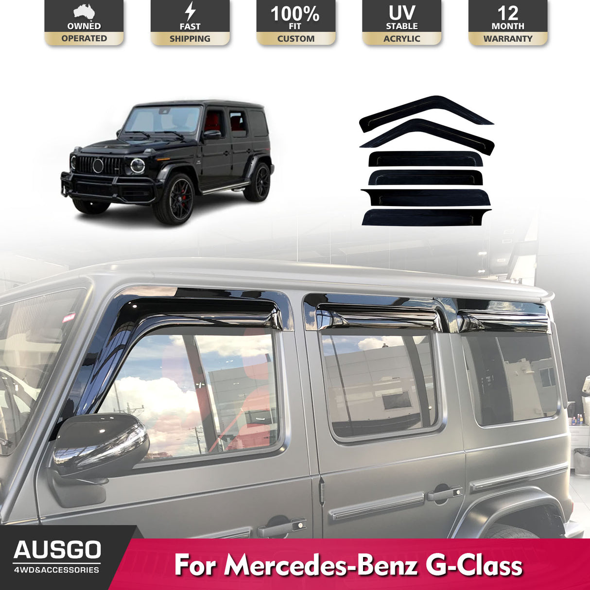 Wide Type Weather Shields for Mercedes-Benz G-Class 2018-Onwards