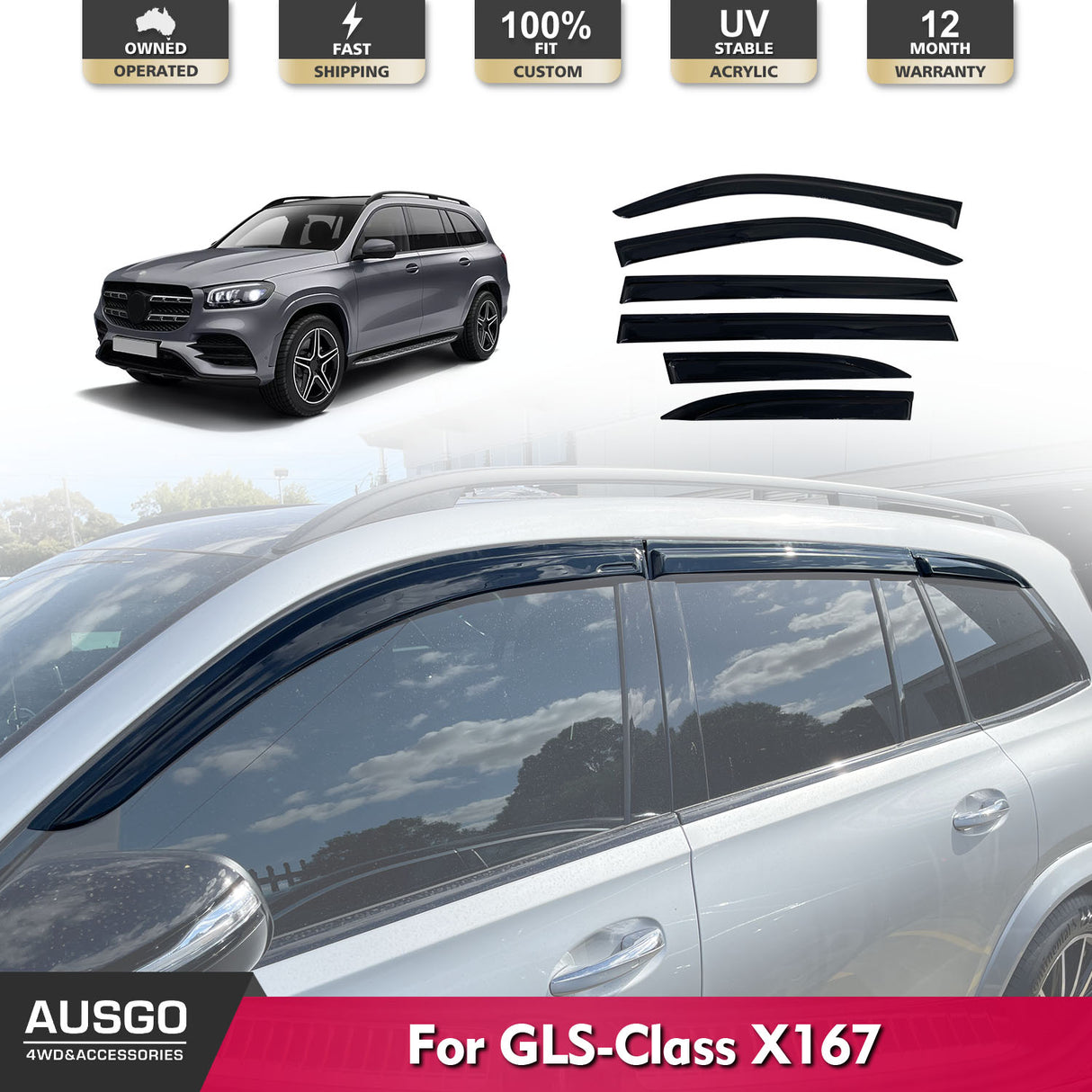 Luxury Weather Shields for Mercedes-Benz GLS Class X167 2019-Onwards