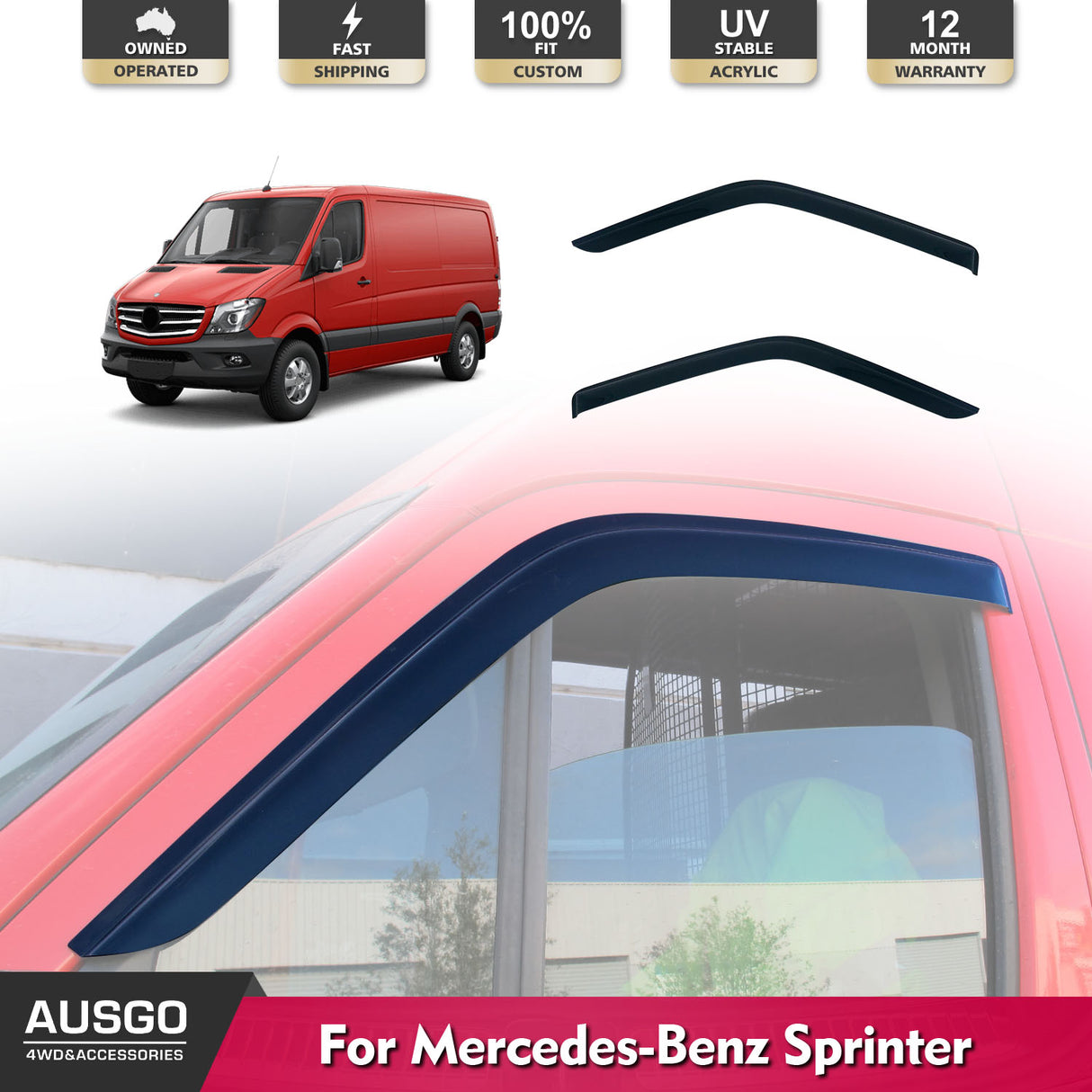 Weather Shields for Mercedes-Benz Sprinter 2006-Onwards