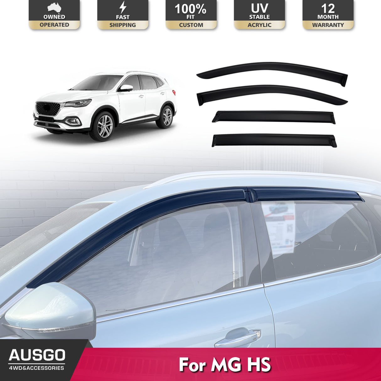 Luxury Weather Shields for MG HS 2019-2024