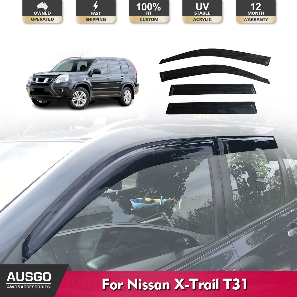 Weather Shields for Nissan X-Trail Xtrail T31 2007-2013