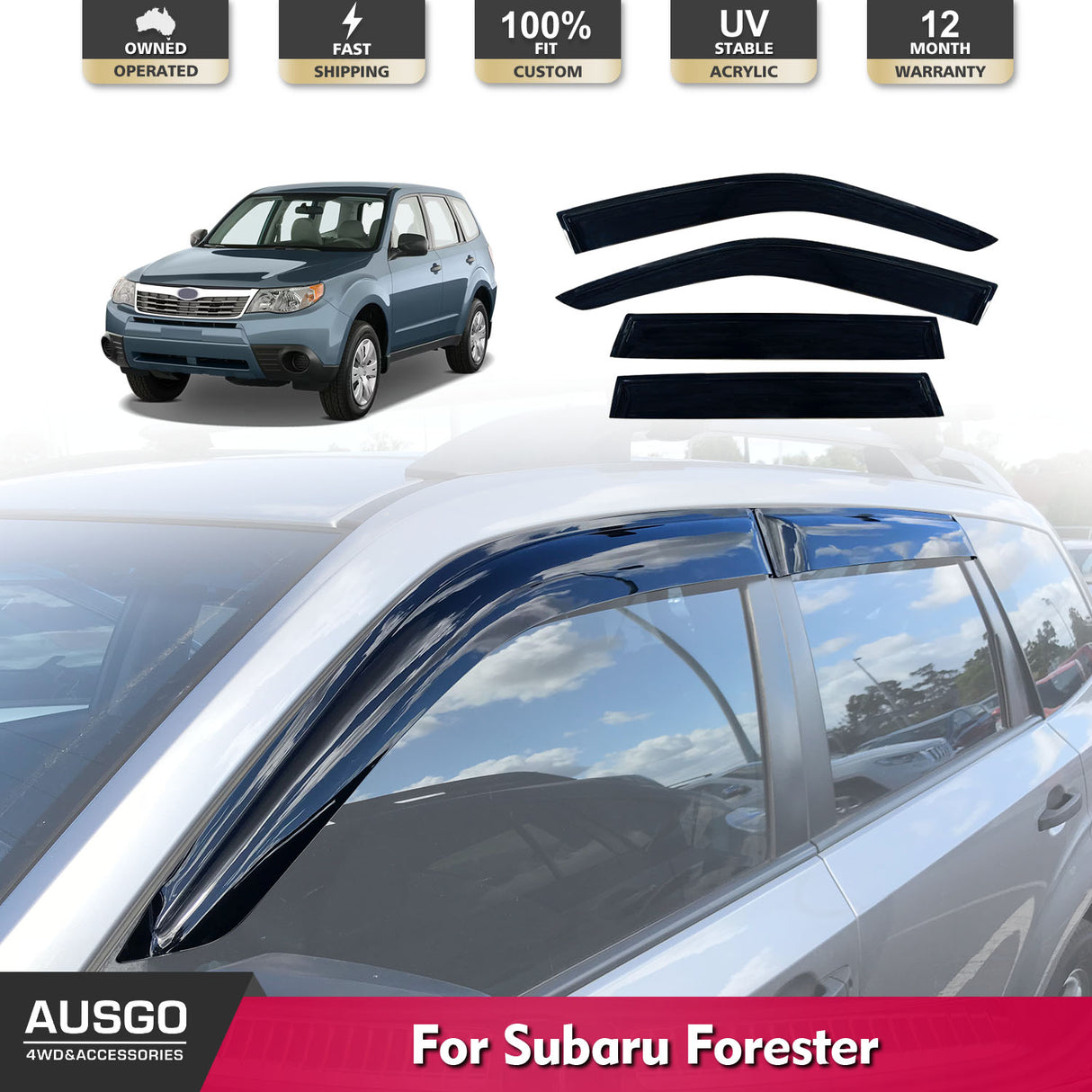 Weather Shields for Subaru Forester S3 2008-2012