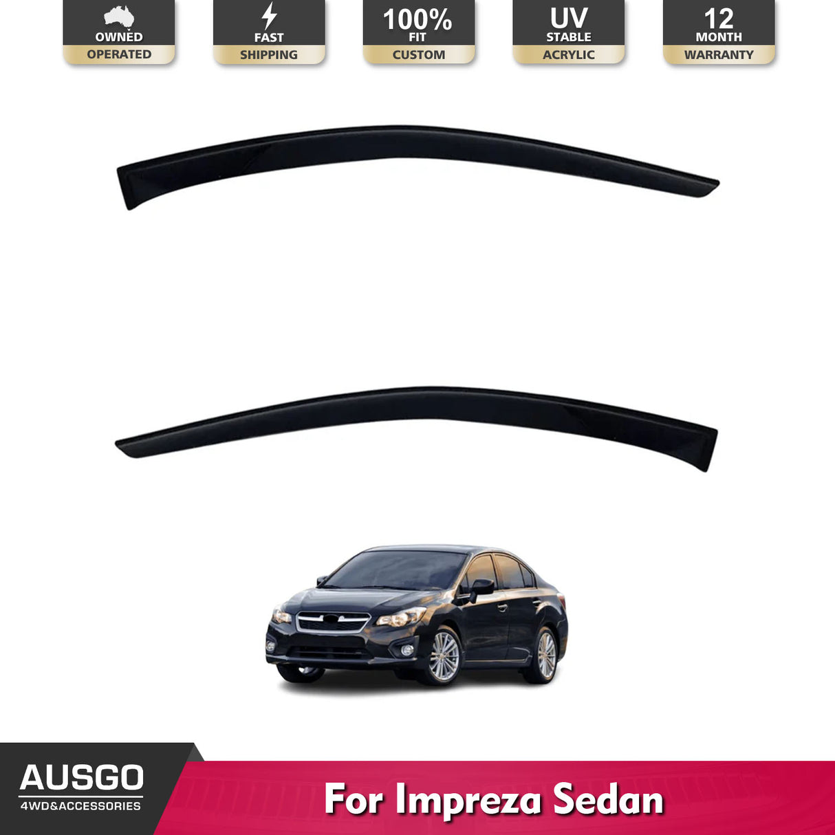 Luxury Weather Shields for Subaru Impreza Sedan 2012-2016