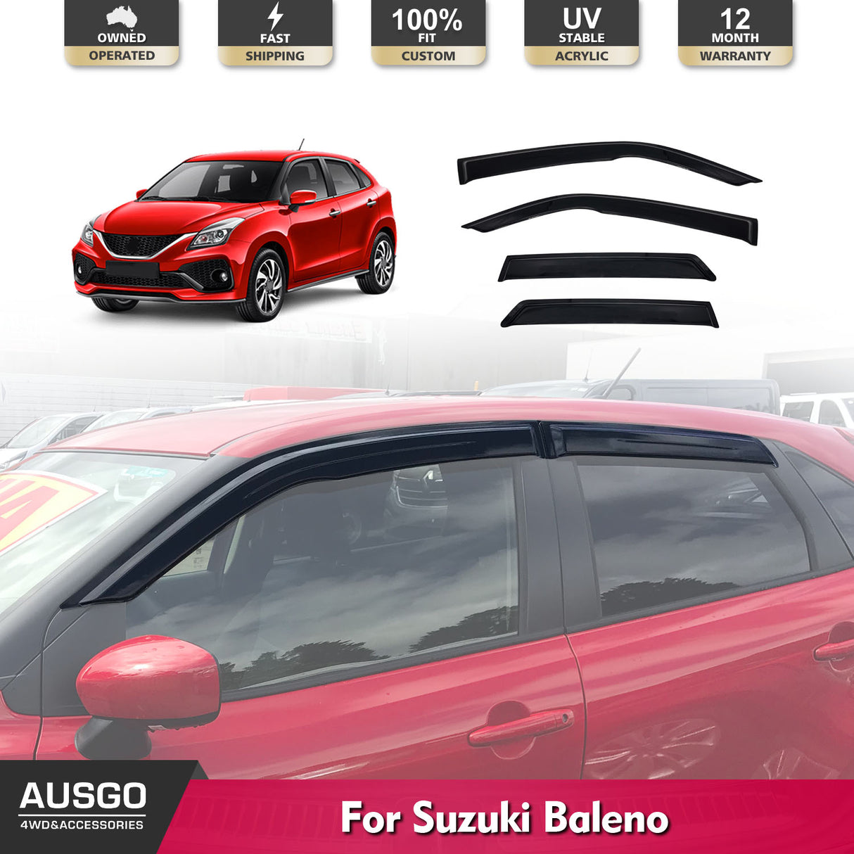 Luxury Weather Shields for Suzuki Baleno EW 2016-Onwards