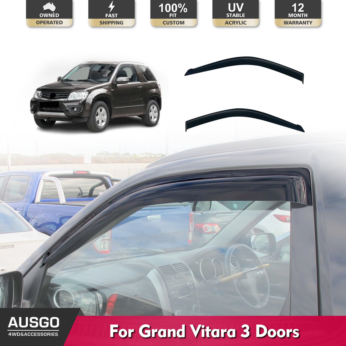 Weather Shields for Suzuki Grand Vitara 3 Door 2006-2018