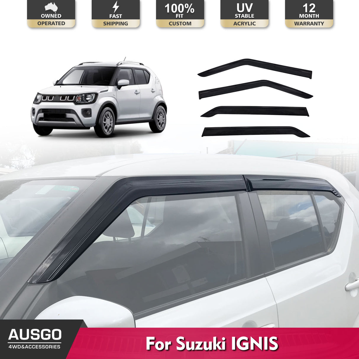 Luxury Weather Shields for Suzuki IGNIS Ignis MF 2016-Onwards