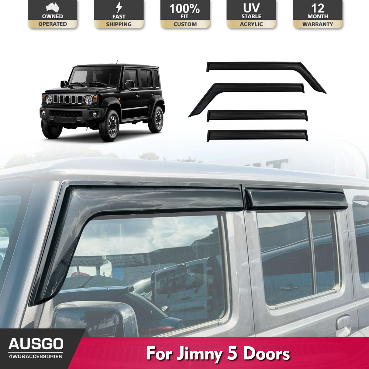 Luxury Weather Shields for Suzuki Jimny XL 5-Door 2023-Onwards