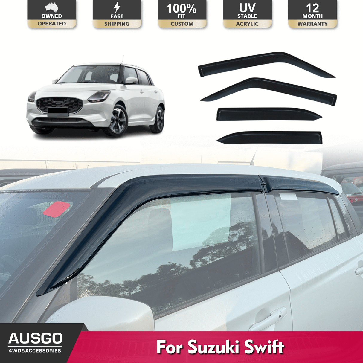 Weather Shields for Suzuki Swift UZ Series 2024-Onwards