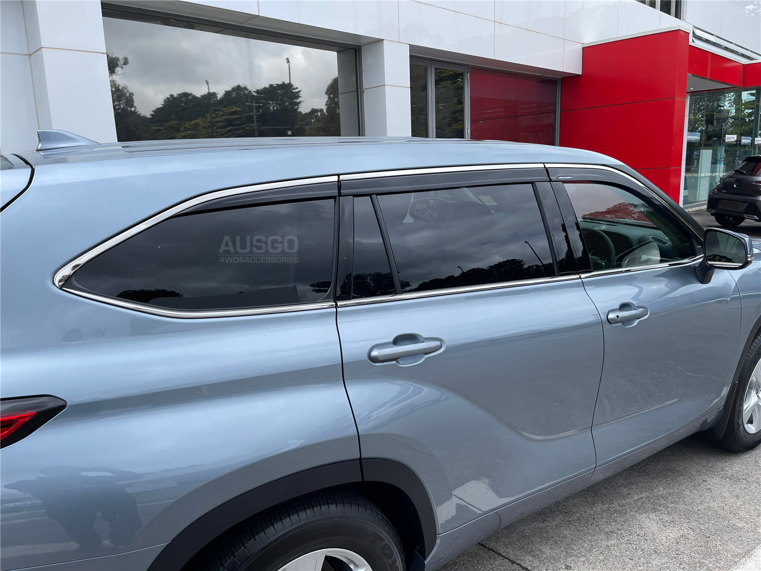 Stainless Trim Weather Shields for Toyota Kluger 2021-Onwards