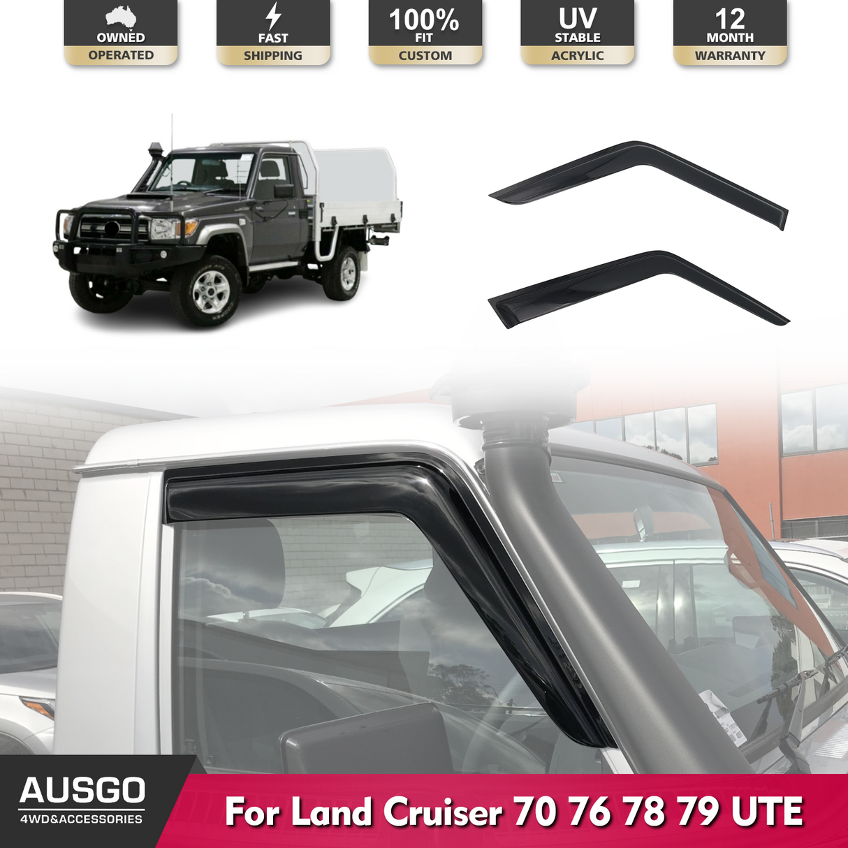 Luxury Weather Shields for Toyota Land Cruiser 70 76 78 79 Series