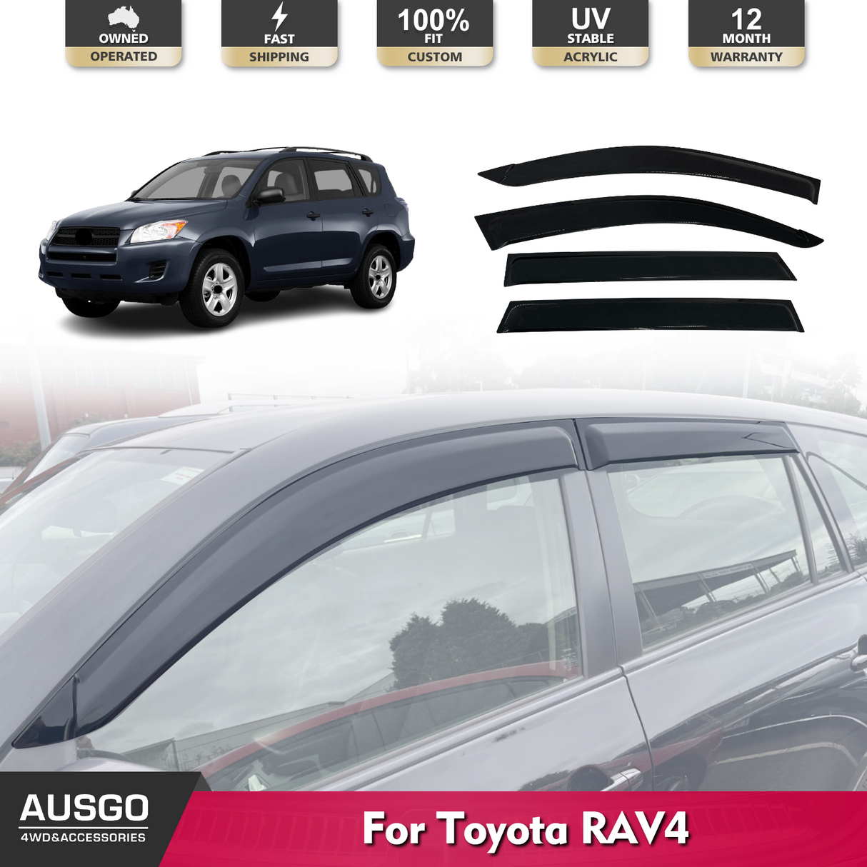 Luxury Weather Shields for Toyota RAV4 2006-2012