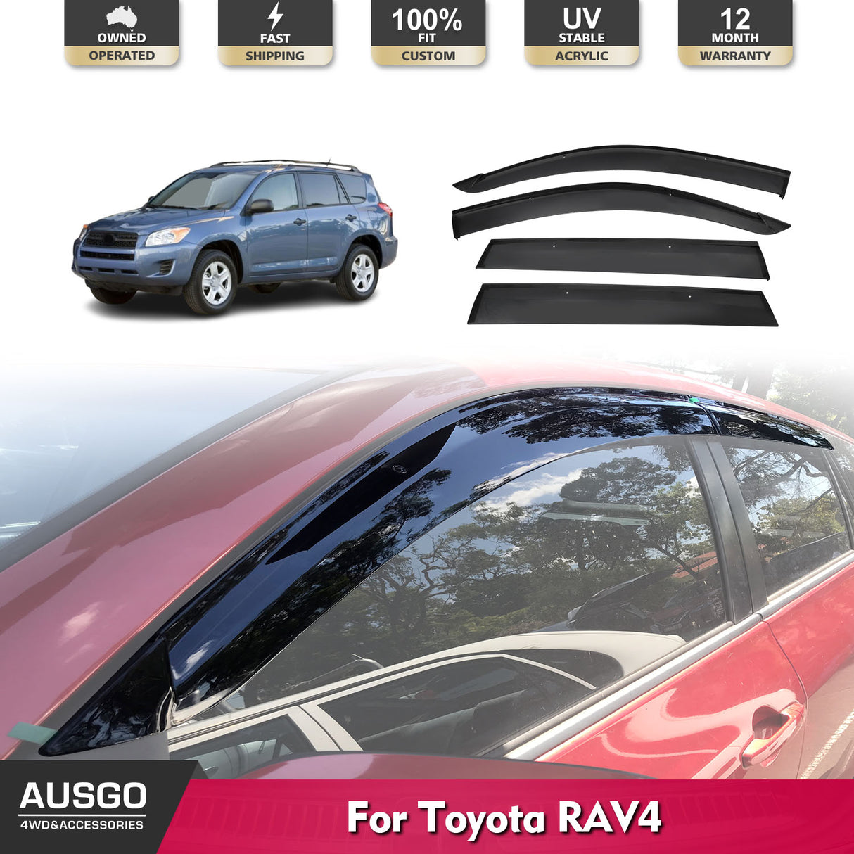 Injection Weather Shields for Toyota RAV4 2006-2012