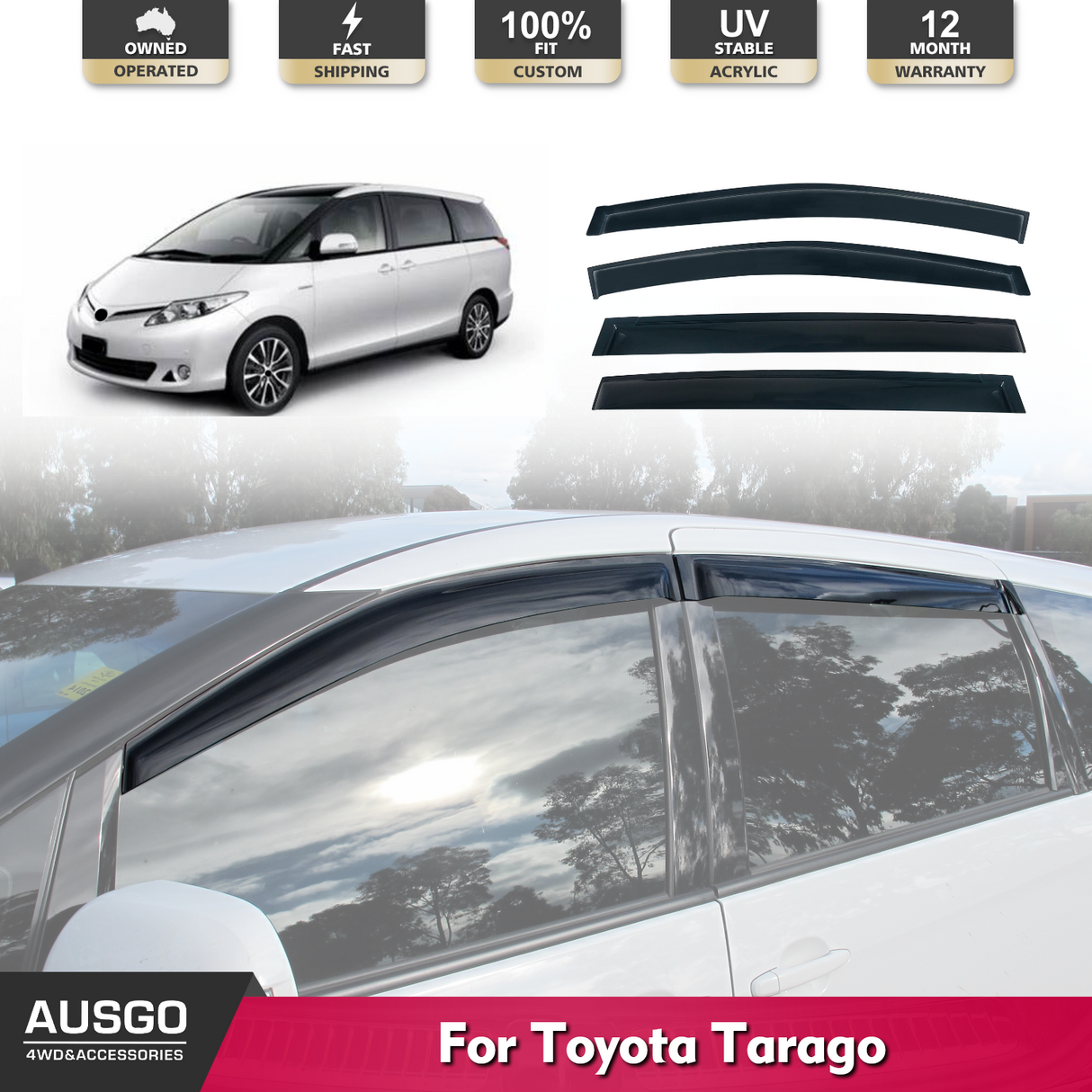 Weather Shields for Toyota Tarago 2006-2019