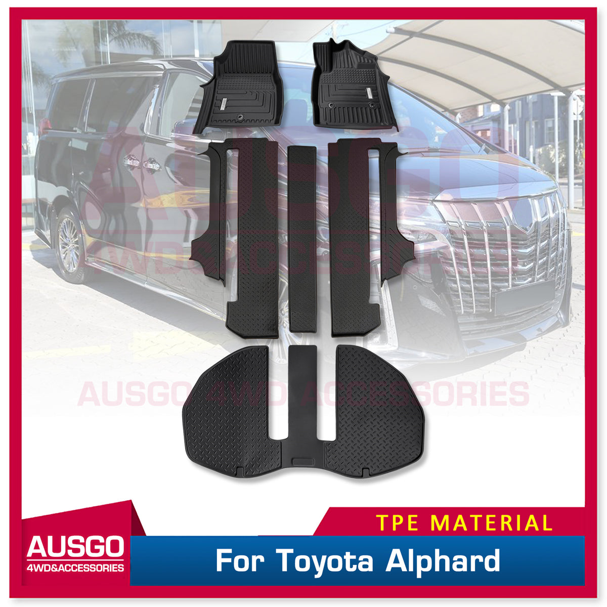 5D Moulded TPE Car Floor Mats for Toyota Alphard 2015-2024 ??? AUSGO 4X4 ...