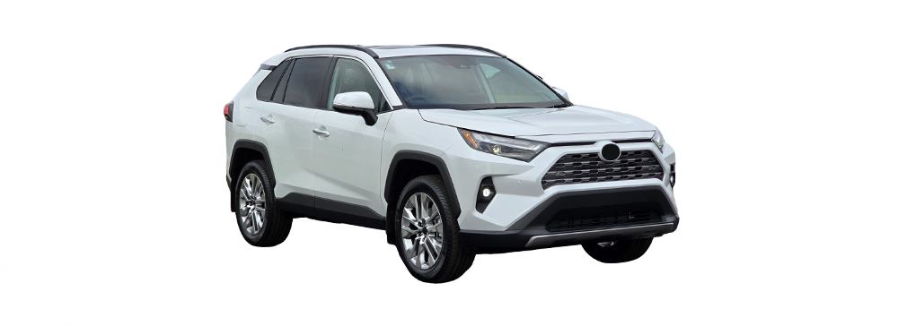Side view of a black Toyota RAV4