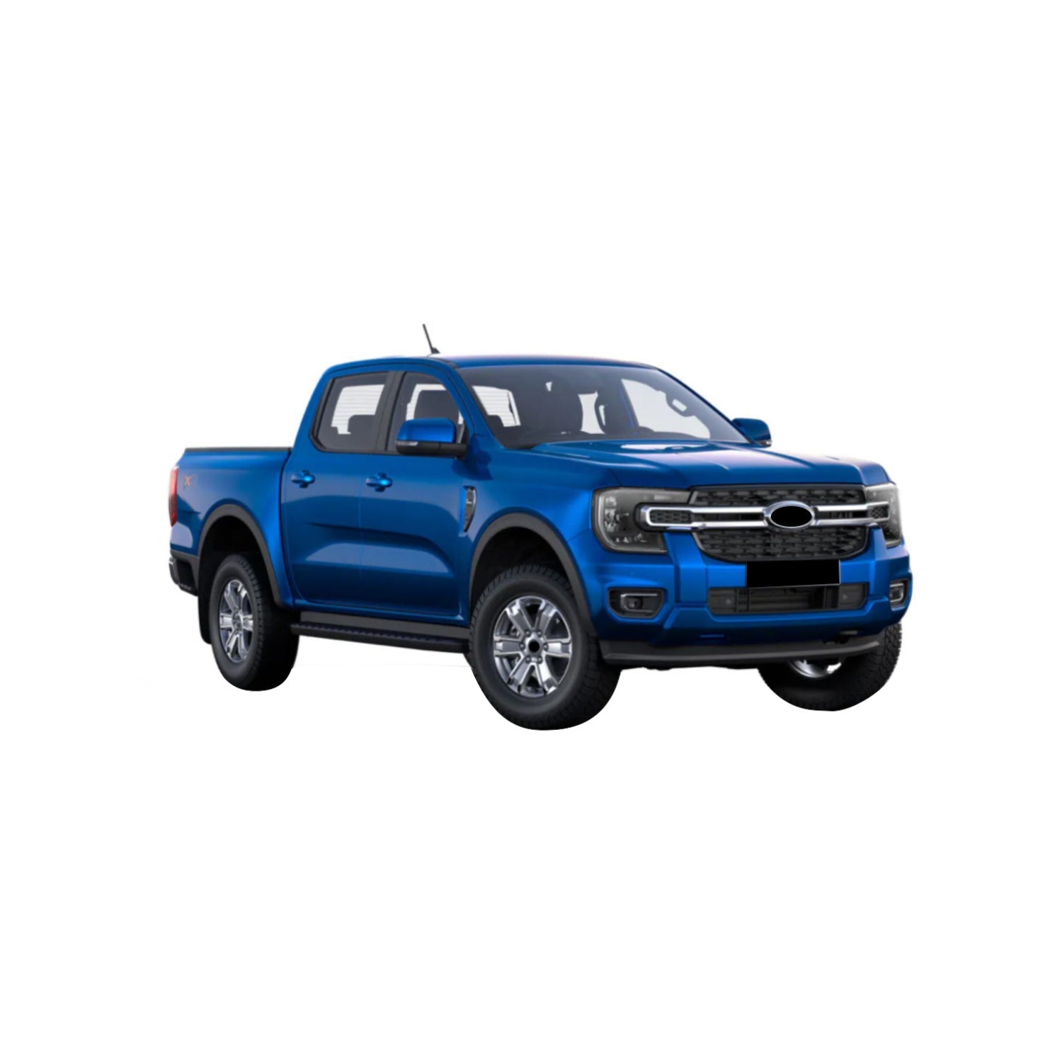 A blue Ford Ranger