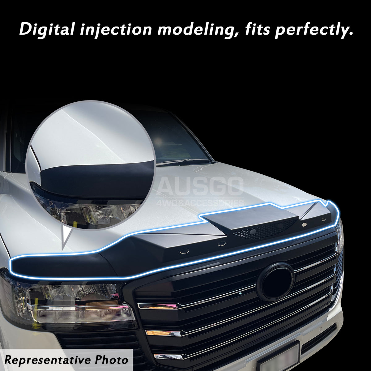 Bonnet Protector String Bonnet Protector for Toyota Land Cruiser LandCruiser 300 Series LC300 ...