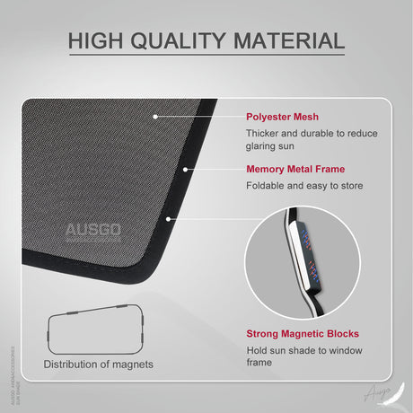 Magnetic Window Sun Shade for KIA Sorento UM series 2015-2020 UV Protection Mesh Cover Sun Shades 6 PCS