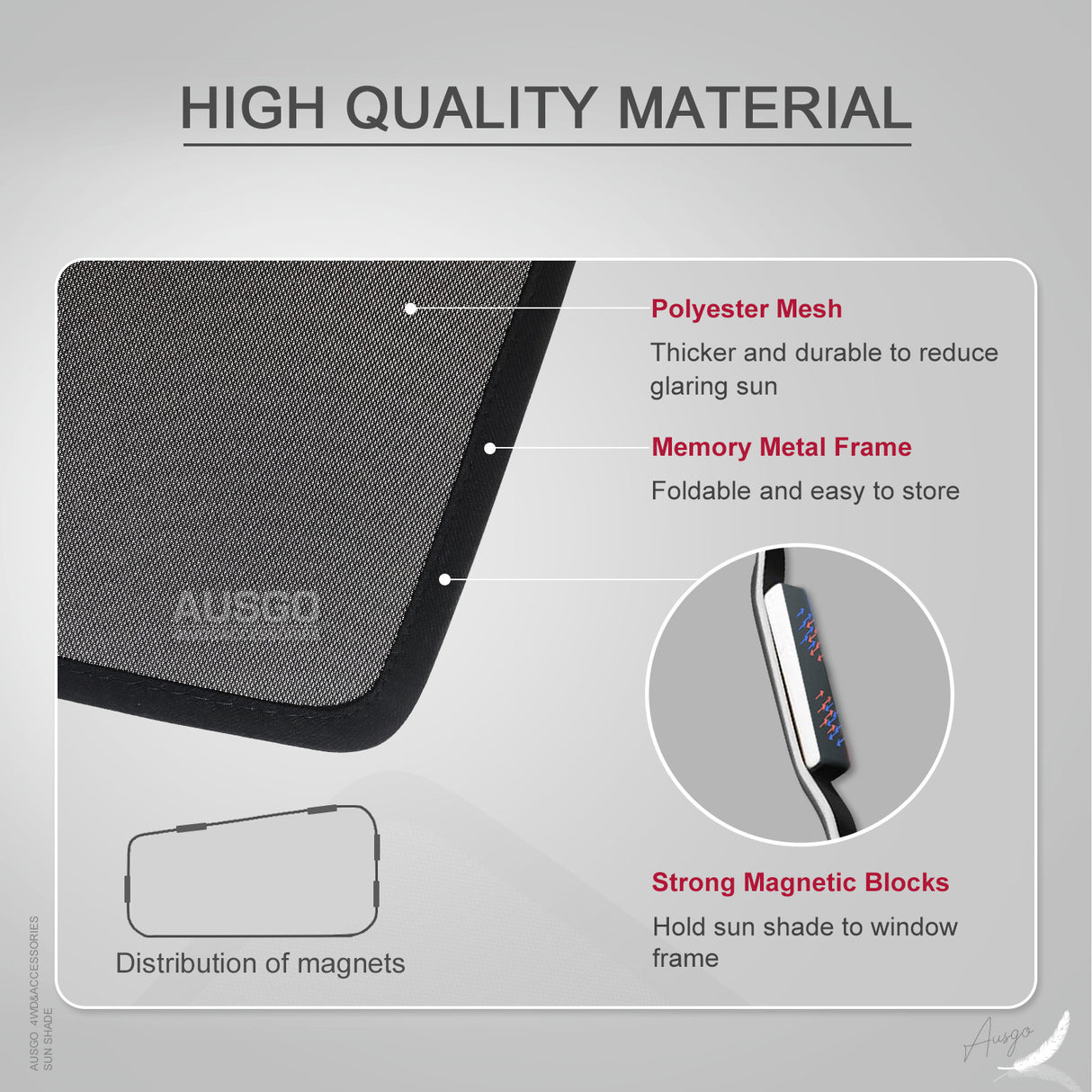 Magnetic Window Sun Shade for Hyundai Tucson 2015-2021